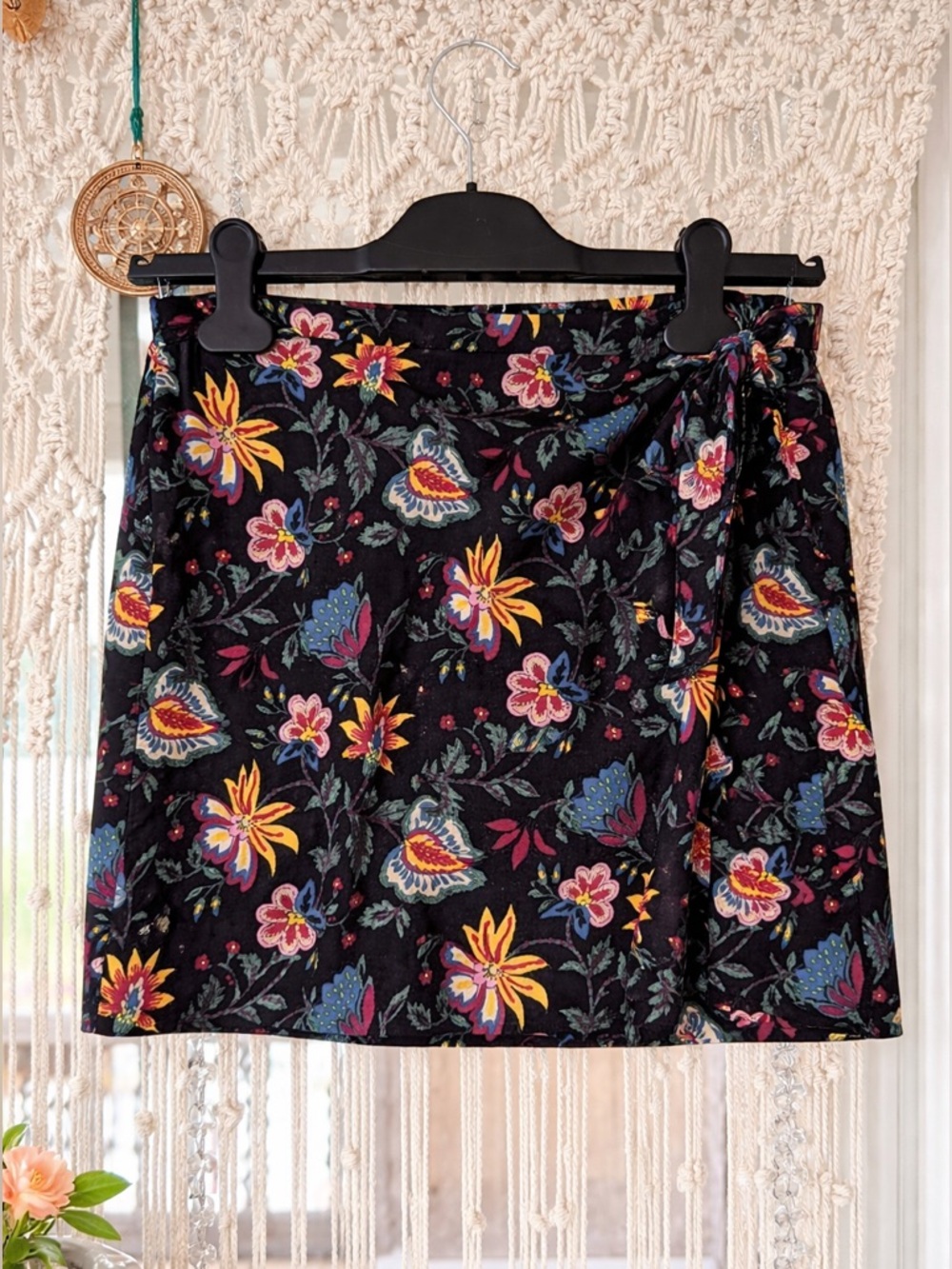 Sézane Lola Skirt – Botanique Noir Floral – Size 36 (US 4)